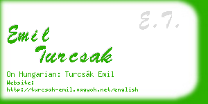 emil turcsak business card